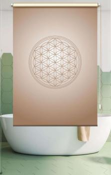 Extartiqe Duschrollo Blume des Lebens cappuccino